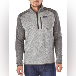 Patagonia Better Sweater Nickel Forge Grey 1/4 Zip Two-Tone Pullover